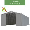 Hala namiotowa 8x20m, wiking, szary, wjazd 4.6 m, trudnopalny