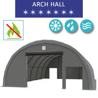 Arch hall 9.15x12m, PCV gray