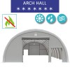 Arch hall 9.15x20m, PCV white