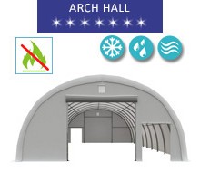 Arch hall 9.15x20m, PCV white